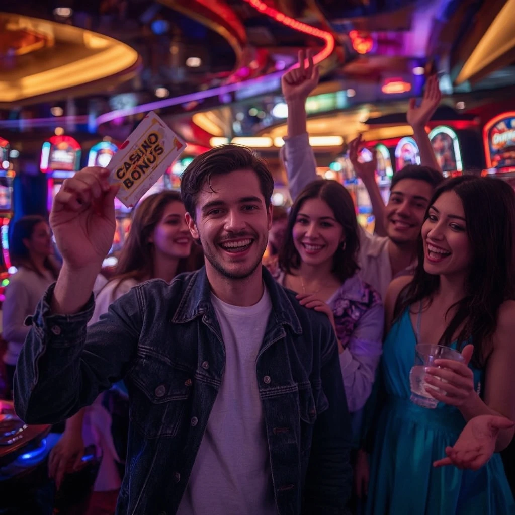une personne tenant un bonus CANADA777 CASINO