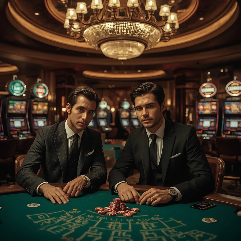 Deux joueurs de poker dans un CANADA777 CASINO